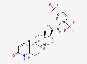 Two-dimensional chemical structure of Dutasteride CRS (Y0001598), CAS 164656-23-9