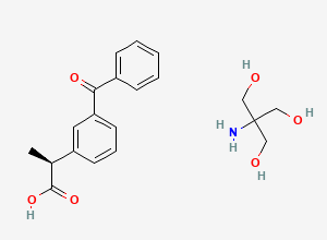 Two-dimensional chemical structure of Dexketoprofen Tromethamine, CAS 156604-79-4