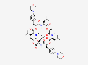 Two-dimensional chemical structure of Emodepside, CAS 155030-63-0
