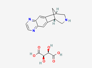 Two-dimensional chemical structure of Varenicline Tartrate, CAS 375815-87-5