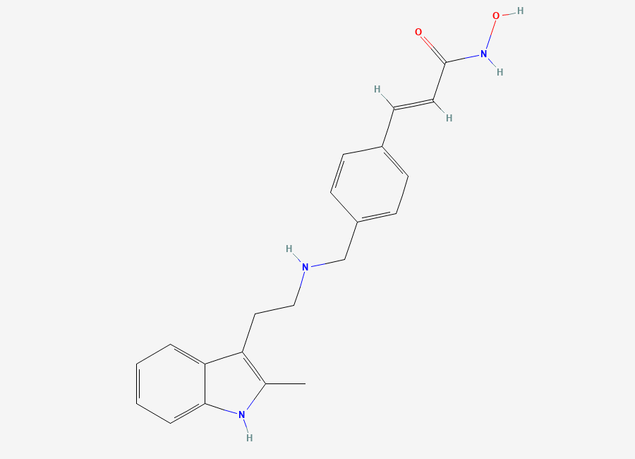 Two-dimensional chemical structure of Panobinostat, CAS 404950-80-7