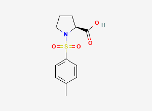 Two-dimensional chemical structure of (2S)-1-(4-methylbenzenesulfonyl)pyrrolidine-2-carboxylic acid