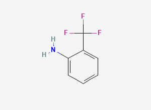 Two-dimensional chemical structure of 2-Aminobenzotrifluoride, CAS 88-17-5