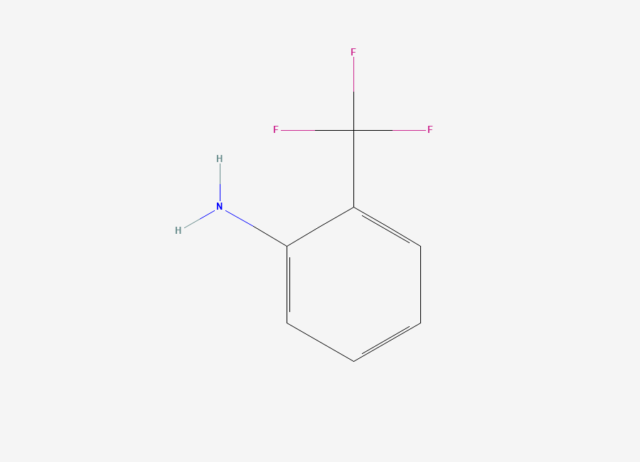 Two-dimensional chemical structure of 2-Aminobenzotrifluoride, CAS 88-17-5
