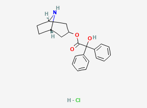 Two-dimensional chemical structure of Trospium Chloride Related Compound B (HCl Salt), CAS 63516-30-3