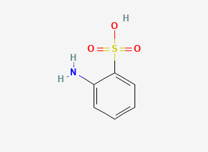 Two-dimensional chemical structure of 2-Aminobenzenesulfonic acid, CAS 88-21-1