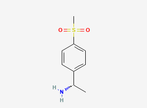 Two-dimensional chemical structure of (S)-1-(4-(Methylsulfonyl)phenyl)ethanamine