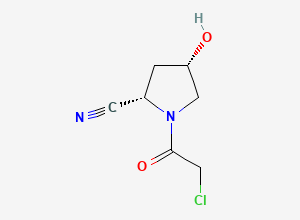 Two-dimensional chemical structure of (2S,4S)-1-(2-chloroacetyl)-4-hydroxypyrrolidine-2-carbonitrile