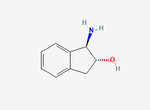 Two-dimensional chemical structure of 1-Amino-2-indanol, trans-(-)-