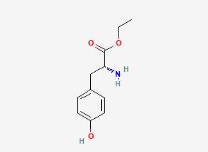 Two-dimensional chemical structure of D-Tyrosine, ethyl ester