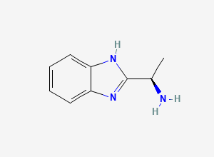 Two-dimensional chemical structure of 1H-Benzimidazole-2-methanamine,alpha-methyl-,(R)-