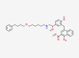 Two-dimensional chemical structure of Salmeterol Related Compound H / Salmeterol Xinafoate Adduct Impurity, CAS 1330076-52-2