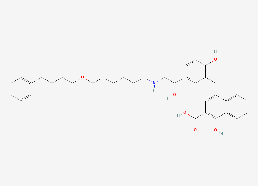 Two-dimensional chemical structure of Salmeterol Related Compound H / Salmeterol Xinafoate Adduct Impurity, CAS 1330076-52-2