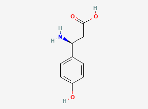 Two-dimensional chemical structure of (S)-3-Amino-3-(4-hydroxyphenyl)propanoic acid