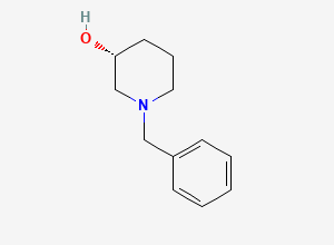 Two-dimensional chemical structure of (R)-(-)-1-Benzyl-3-hydroxypiperidine