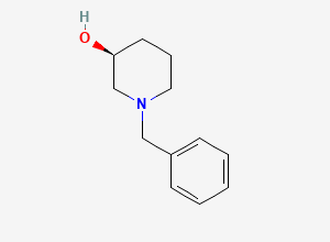 Two-dimensional chemical structure of (S)-1-Benzyl-3-hydroxypiperidine