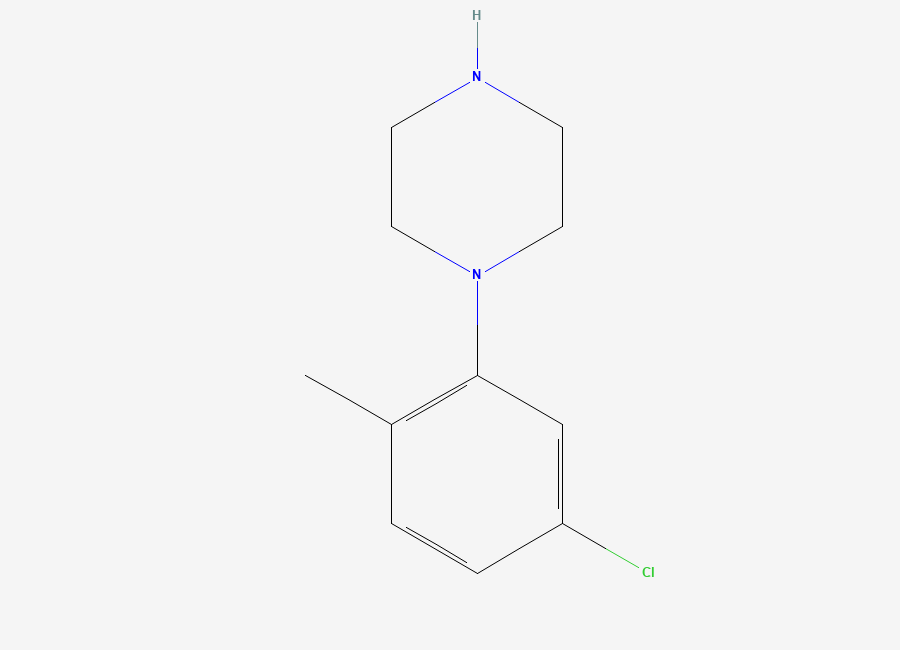 Two-dimensional chemical structure of N-(5-Chloro-2-methylphenyl)piperazine