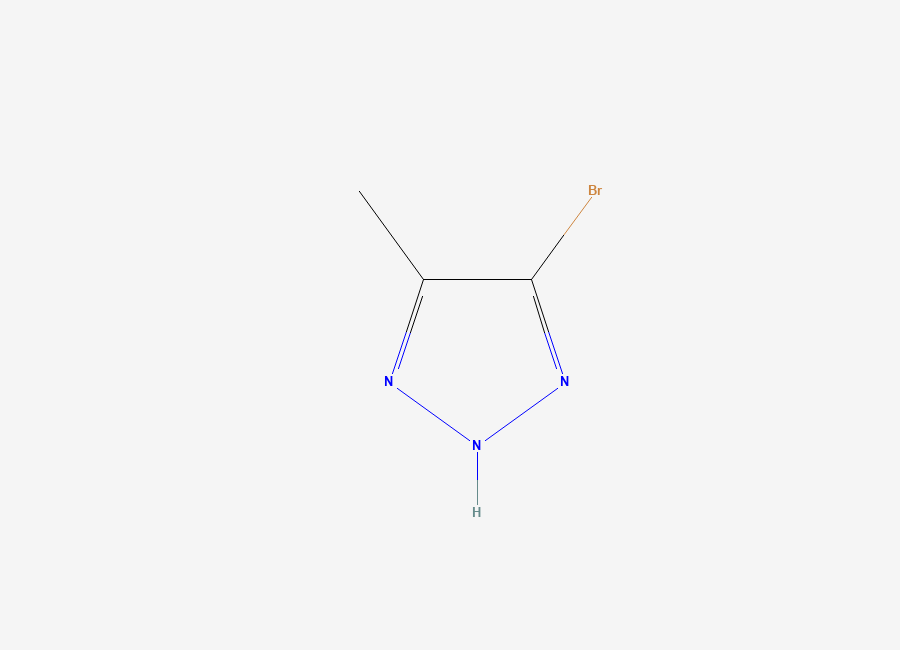 Two-dimensional chemical structure of 5-bromo-4-methyl-1H-1,2,3-triazole