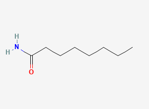 Two-dimensional chemical structure of n-Octanamide, CAS 629-01-6