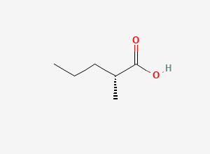 Two-dimensional chemical structure of 2-Methylpentanoic acid, (R)-