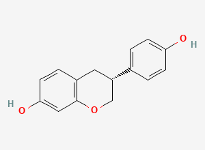 Two-dimensional chemical structure of (+)-Equol