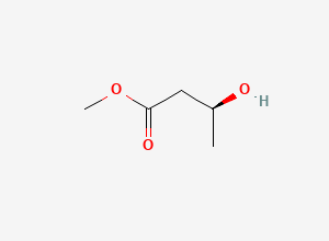 Two-dimensional chemical structure of Methyl 3-hydroxybutyrate, (S)-
