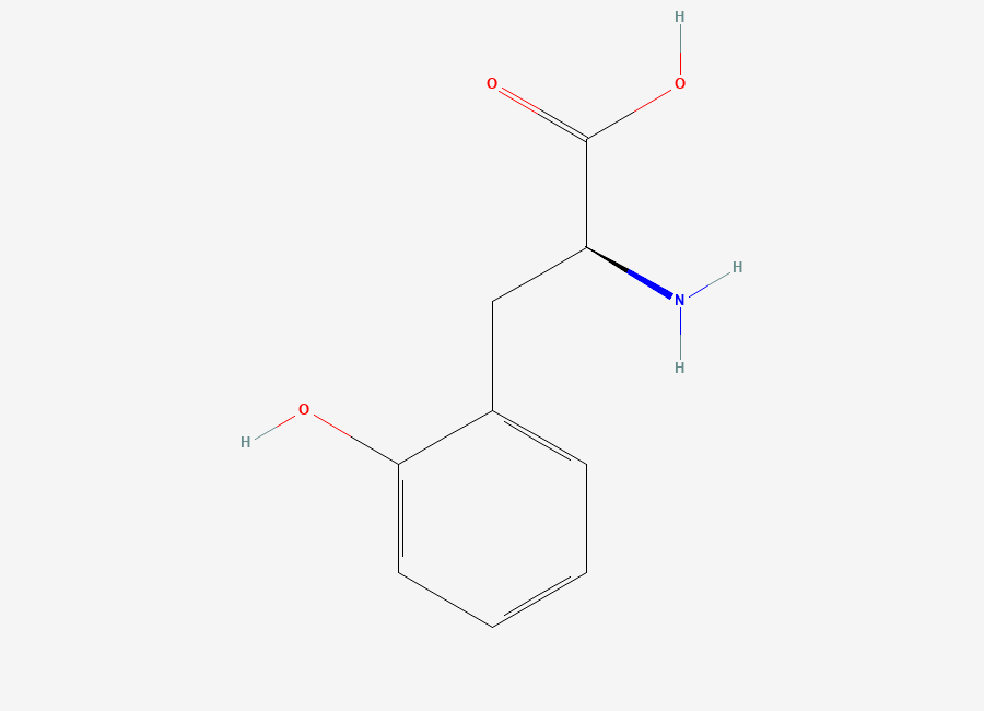 Two-dimensional chemical structure of (-)-o-Tyrosine