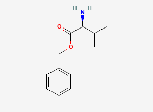 Two-dimensional chemical structure of benzyl (2S)-2-amino-3-methylbutanoate