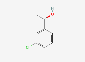 Two-dimensional chemical structure of (1S)-1-(3-chlorophenyl)ethan-1-ol