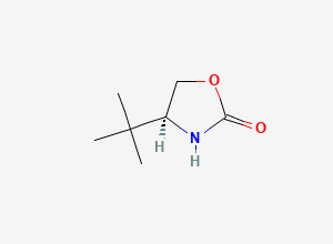 Two-dimensional chemical structure of (S)-4-tert-butyloxazolidin-2-one