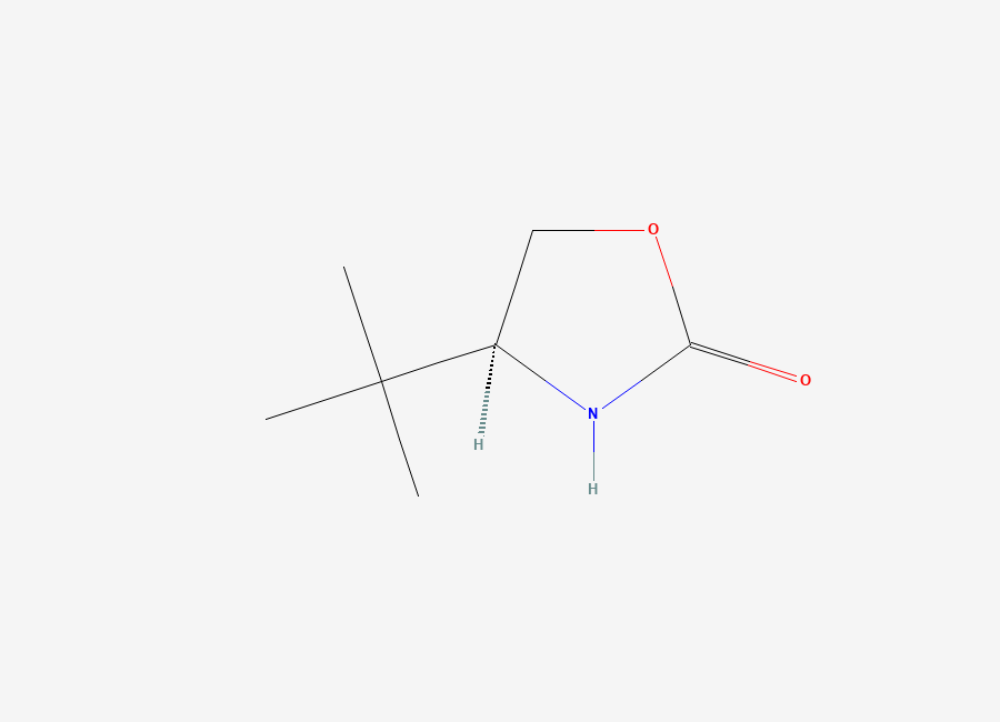 Two-dimensional chemical structure of (S)-4-tert-butyloxazolidin-2-one