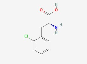 Two-dimensional chemical structure of 2-Chloro-D-phenylalanine