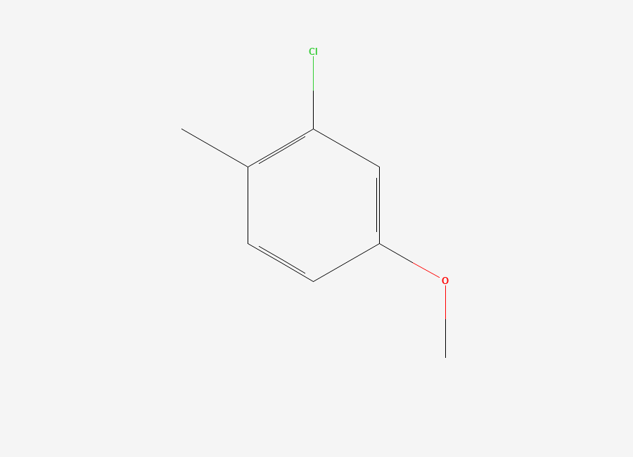 Two-dimensional chemical structure of 2-Chloro-4-methoxytoluene