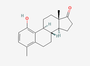 Two-dimensional chemical structure of 1-Hydroxy-4-methylestra-1,3,5(10)-trien-17-one