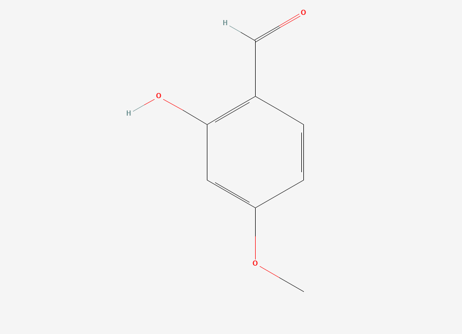 Two-dimensional chemical structure of 2-Hydroxy-4-Methoxybenzaldehyde