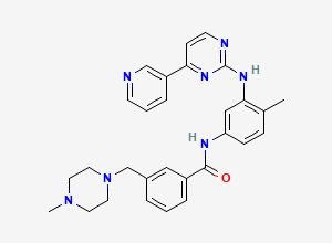 Two-dimensional chemical structure of Imatinib meta-Methyl-Piperazine Impurity, CAS 1246819-59-9