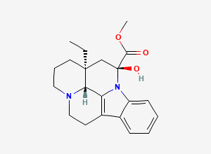 Two-dimensional chemical structure of Methyl (41R,12S,13AS)-13A-ethyl-12-hydroxy-2,3,41,5,6,12,13,13A-octahydro-1H-indolo[3,2,1-DE]pyrido[3,2,1-IJ][1,5]naphthyridine-12-carboxylate
