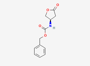 Two-dimensional chemical structure of (R)-Benzyl (5-oxotetrahydrofuran-3-yl)carbamate