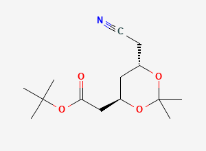 Two-dimensional chemical structure of Atorvastatin Acetonide t-Butyl Ester Side Chain (4R,6S)-Isomer, CAS 196085-84-4