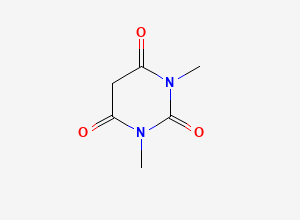 Two-dimensional chemical structure of 1,3-Dimethyl Barbituric Acid, CAS 769-42-6