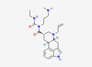 Two-dimensional chemical structure of 8S-Cabergoline, CAS 856676-33-0