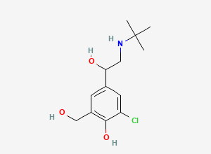 Two-dimensional chemical structure of Chloroalbuterol
