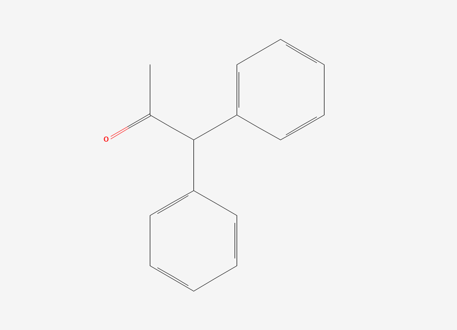 Two-dimensional chemical structure of 1,1-Diphenylacetone