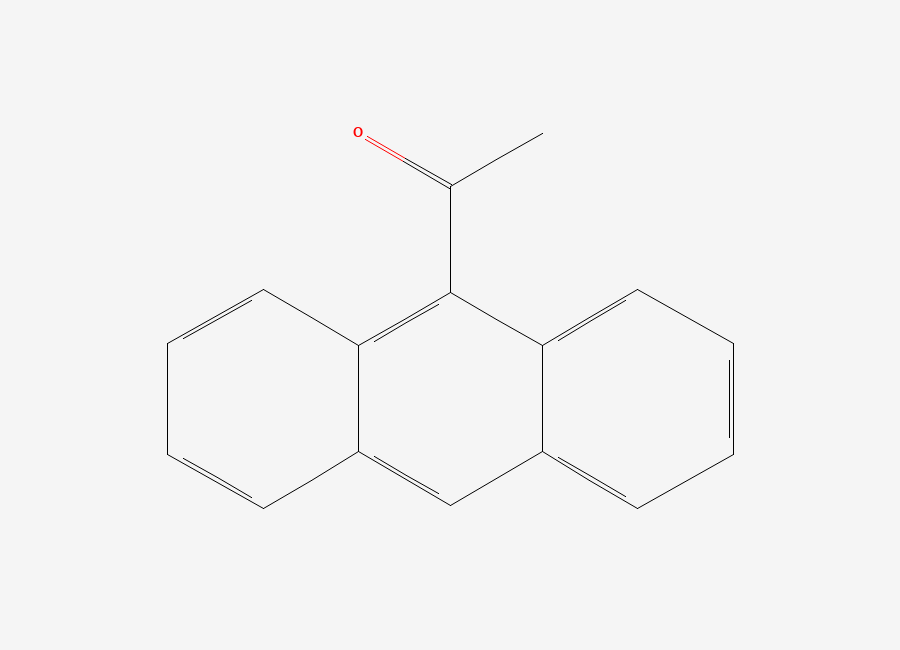 Two-dimensional chemical structure of 9-Acetylanthracene