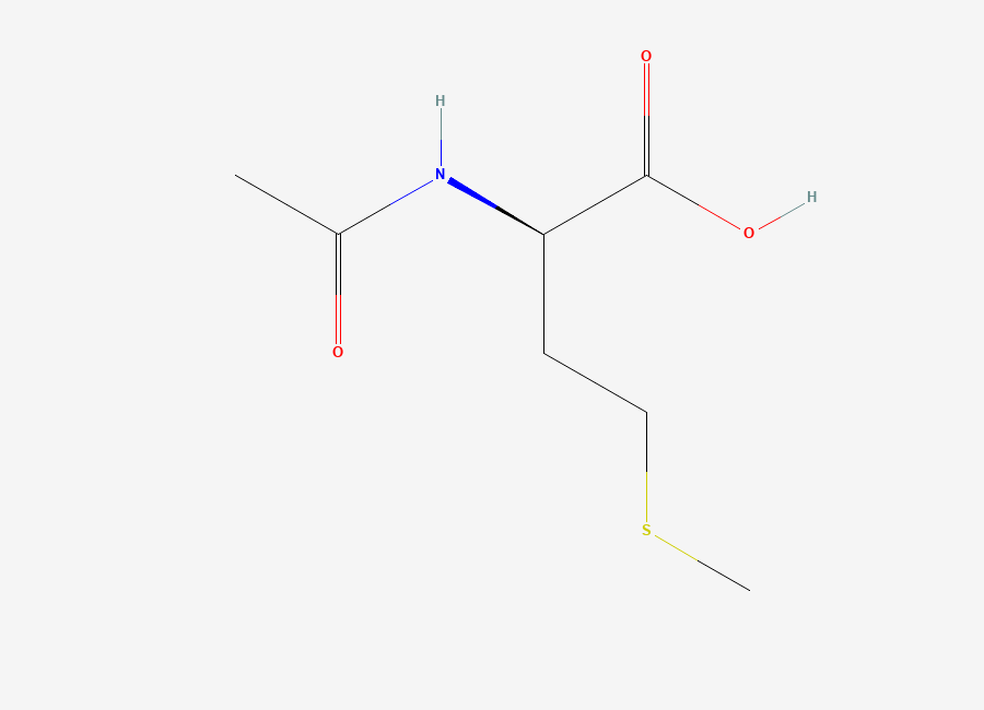 Two-dimensional chemical structure of N-acetyl-D-methionine