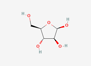 Two-dimensional chemical structure of beta-D-arabinofuranose