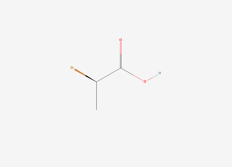 Two-dimensional chemical structure of (2R)-2-Bromopropanoic acid