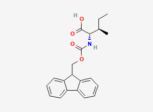 Two-dimensional chemical structure of N-((9H-Fluoren-9-ylmethoxy)carbonyl)-L-alloisoleucine