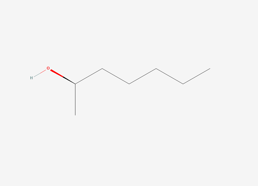 Two-dimensional chemical structure of 2-Heptanol, (-)-