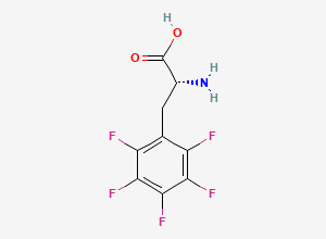 Two-dimensional chemical structure of Pentafluorophenylalanine, D-